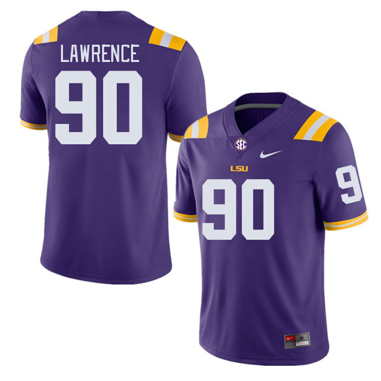 LSU Tigers #90 Rashard Lawrence College Football Jerseys Stitched Sale-Purple